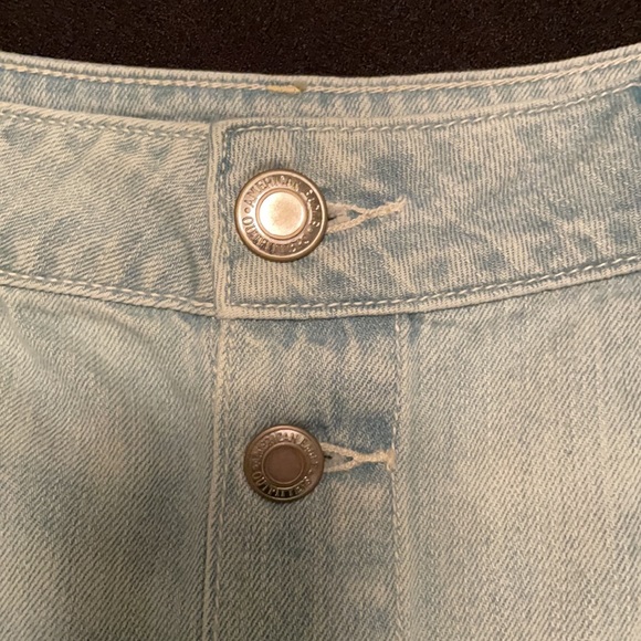 American Eagle Outfitters Button Down Jean Skirt - Light Blue Size 10 - Picture 4 of 8